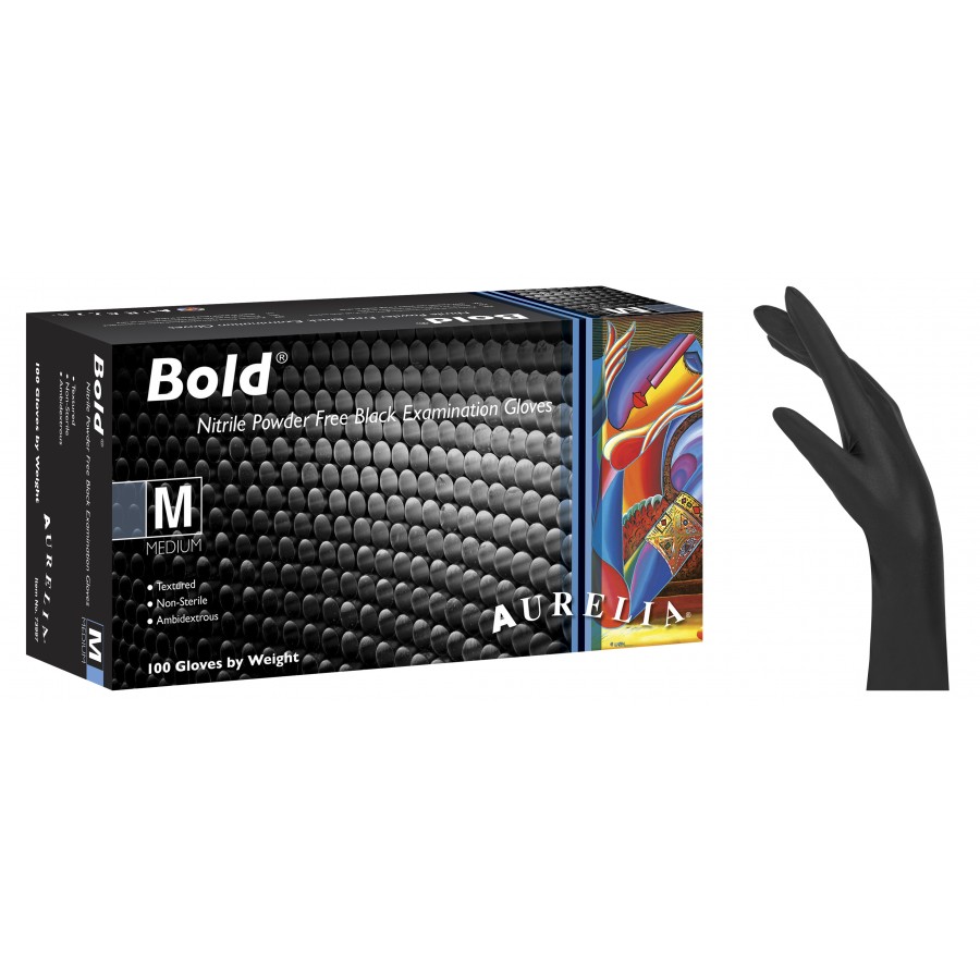 Γάντια νιτριλίου Aurelia Bold Μαύρα